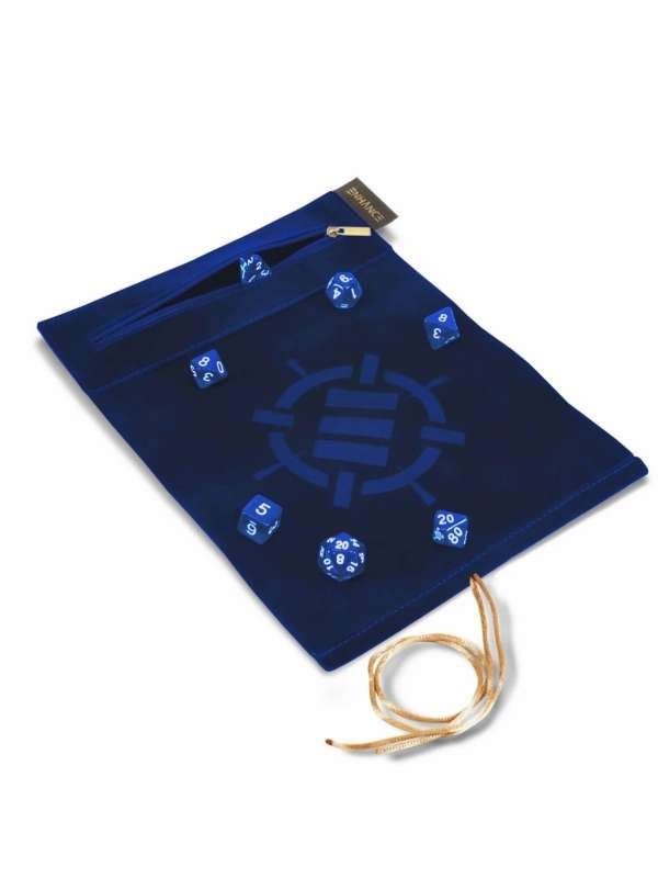 Estuche “Roll on a Scroll con Juego de 7 Dados Acrílicos (Azul) - Enhance Gaming