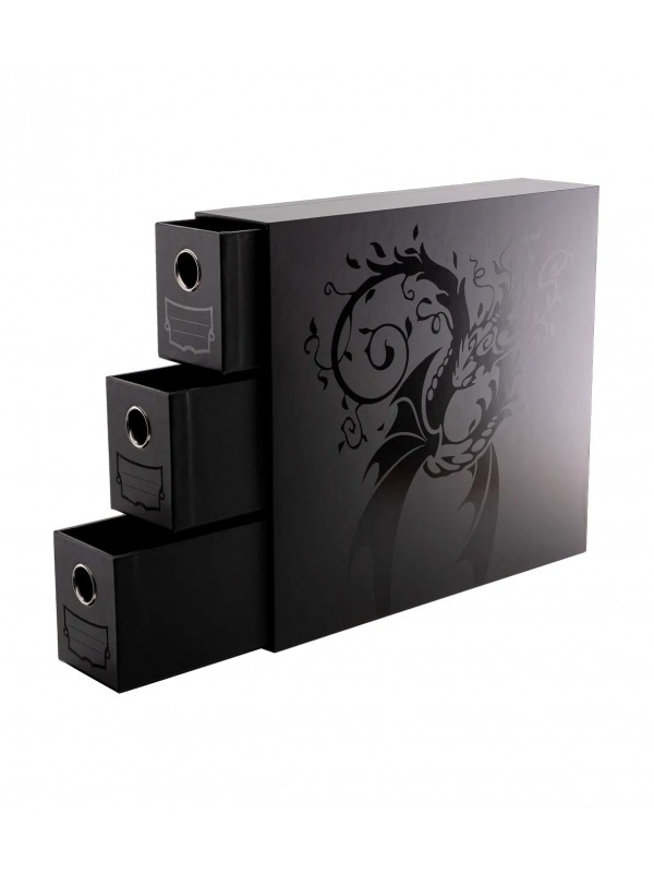 Fortress Card Drawers (3 cajones XL verticales) Negro - Dragon Shield