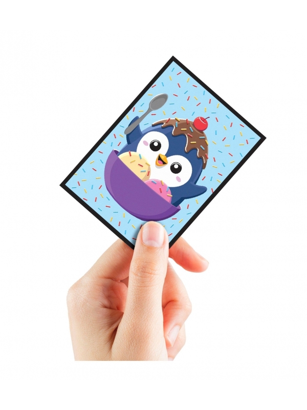 Fundas Double Matte White Core Ice Cream Penguin (50 Unidades) - Legion Supplies