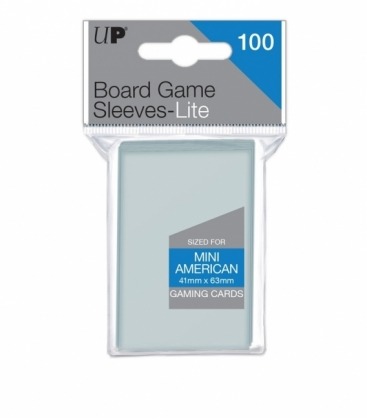 Fundas Lite Mini 41mm x 63mm American Board Game Sleeves 100ct (100 fundas) Ultra Pro.