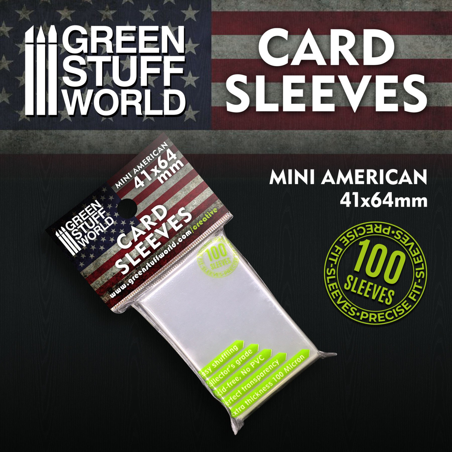 Fundas para Cartas - Mini Americano 41x64mm