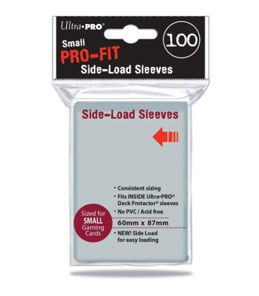 Fundas Small 60mm x 87mm Pro Fit Side Load Transparente (100 fundas) Ultra Pro.
