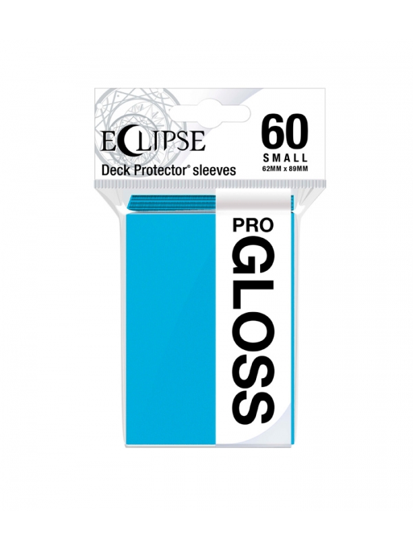 Fundas Small 62mm x 89mm Eclipse Gloss Azul Claro (60 fundas) Ultra Pro.