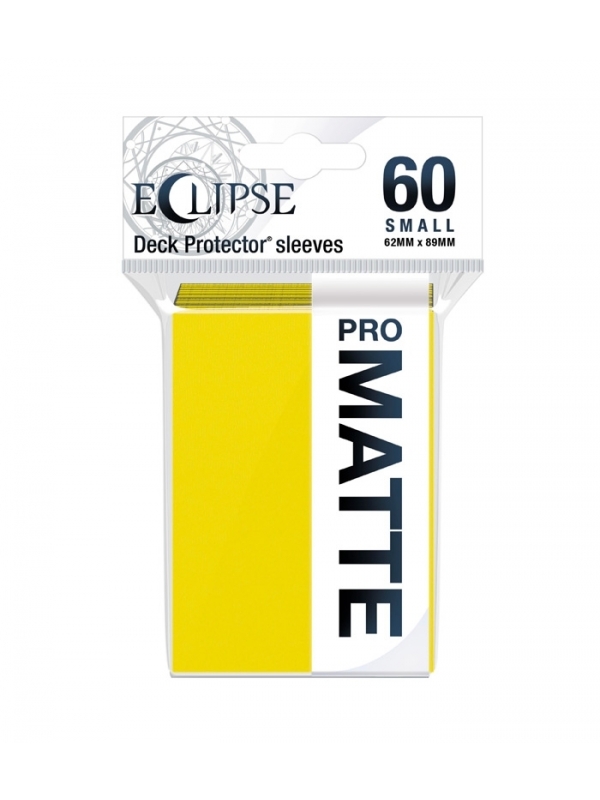 Fundas Small 62mm x 89mm Eclipse Matte Amarillo (60 fundas) Ultra Pro.