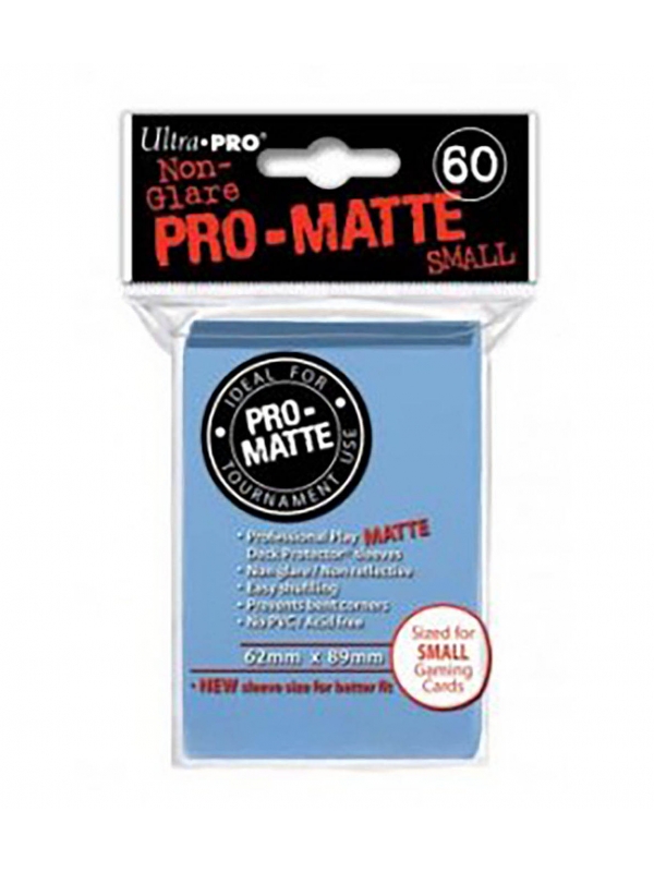 Fundas Small 62mm x 89mm Pro Matte Azul Claro (60 fundas) Ultra Pro.