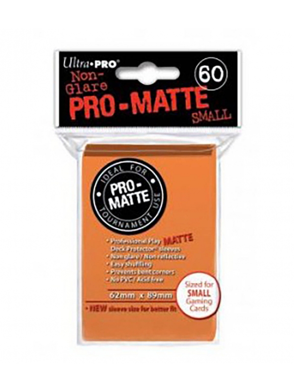 Fundas Small 62mm x 89mm Pro Matte Naranja (60 fundas) Ultra Pro.