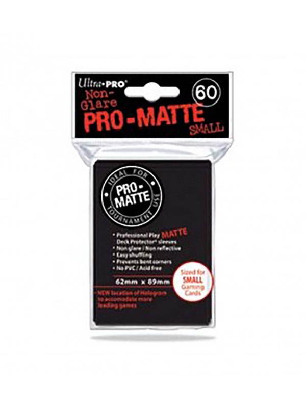 Fundas Small 62mm x 89mm Pro Matte Negro (60 fundas) Ultra Pro.