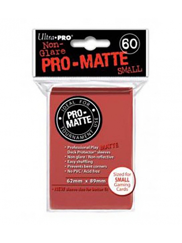 Fundas Small 62mm x 89mm Pro Matte Rojo (60 fundas) Ultra Pro.