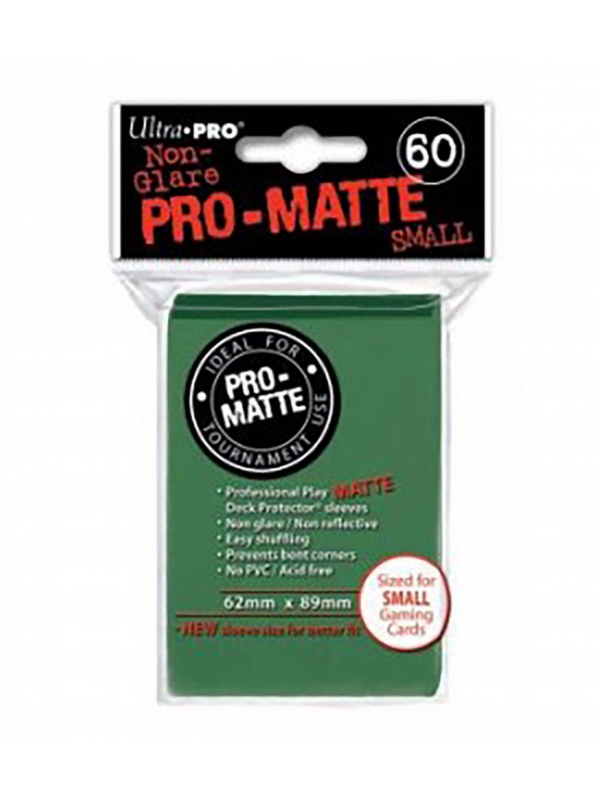 Fundas Small 62mm x 89mm Pro Matte Verde (60 fundas) Ultra Pro.