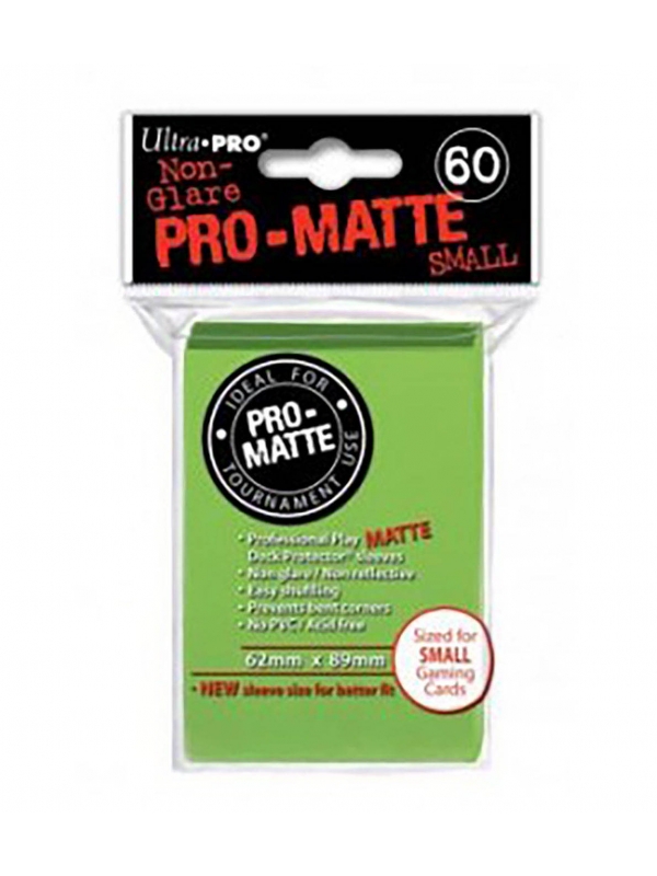 Fundas Small 62mm x 89mm Pro Matte Verde Lima (60 fundas) Ultra Pro.