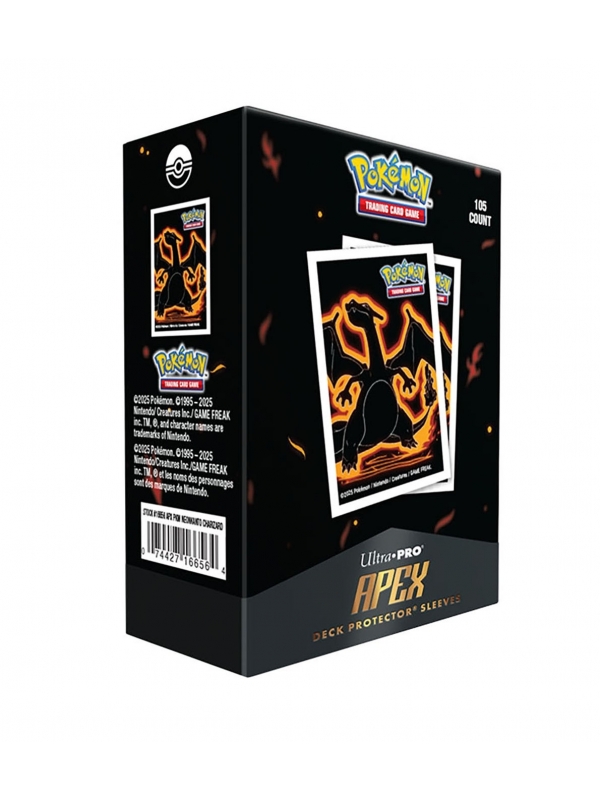 Fundas Standard 105ct APEX Deck Protector Sleeves Charizard Neon Kanto Pokémon - Ultra Pro