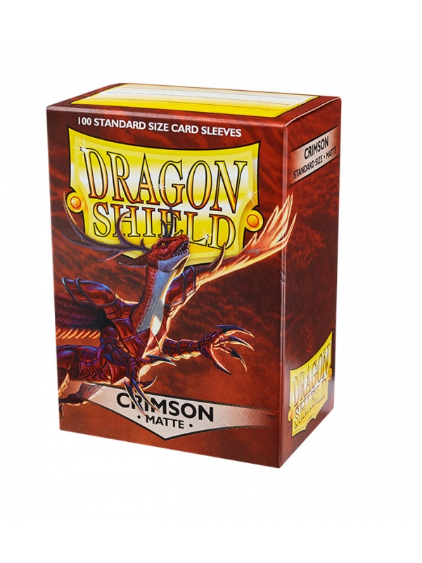 Fundas Standard Matte Crimson Rojo (100 fundas) Dragon Shield.