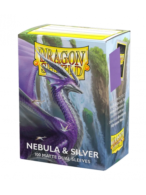 Fundas Standard Matte Dual (100 unidades) Nebula & Silver - Dragon Shield