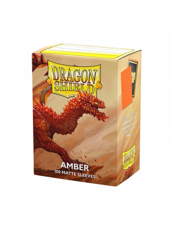 Fundas Standard Matter Naranja Amber (100 unidades) - Dragon Shield