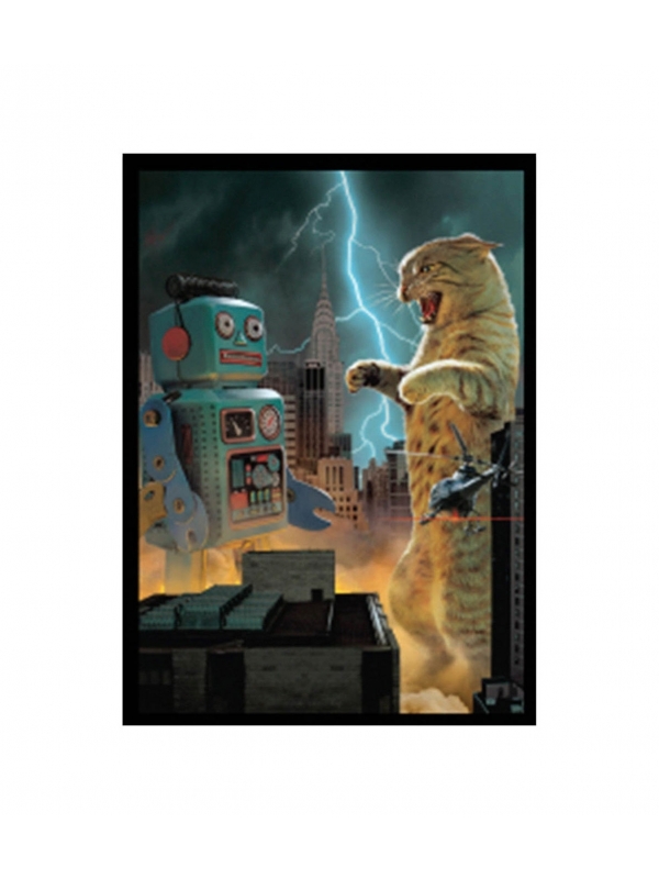 Fundas Standard Movie Cats: Catzilla - Doublematte White Core (50 Unidades) - Legion Supplies