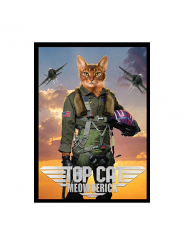 Fundas Standard Movie Cats: Top Cat Meowverick - Doublematte White Core (50 Unidades) - Legion Supplies