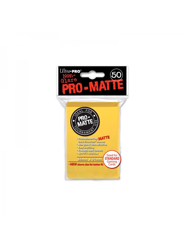 Fundas Standard Pro Matte Amarillo (50 fundas) Ultra Pro.