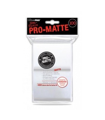 Fundas Standard Pro Matte Blanco (100 fundas) Ultra Pro.