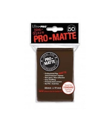 Fundas Standard Pro Matte Marrón (50 fundas) Ultra Pro.