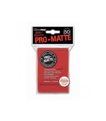 Fundas Standard Pro Matte Rojo (50 fundas) Ultra Pro.