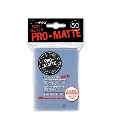 Fundas Standard Pro Matte Transparente (50 fundas) Ultra Pro.