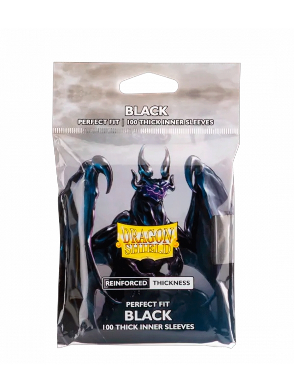 Fundas Standard Reinforced Thickness (100 unidades) Negras - Dragon Shield