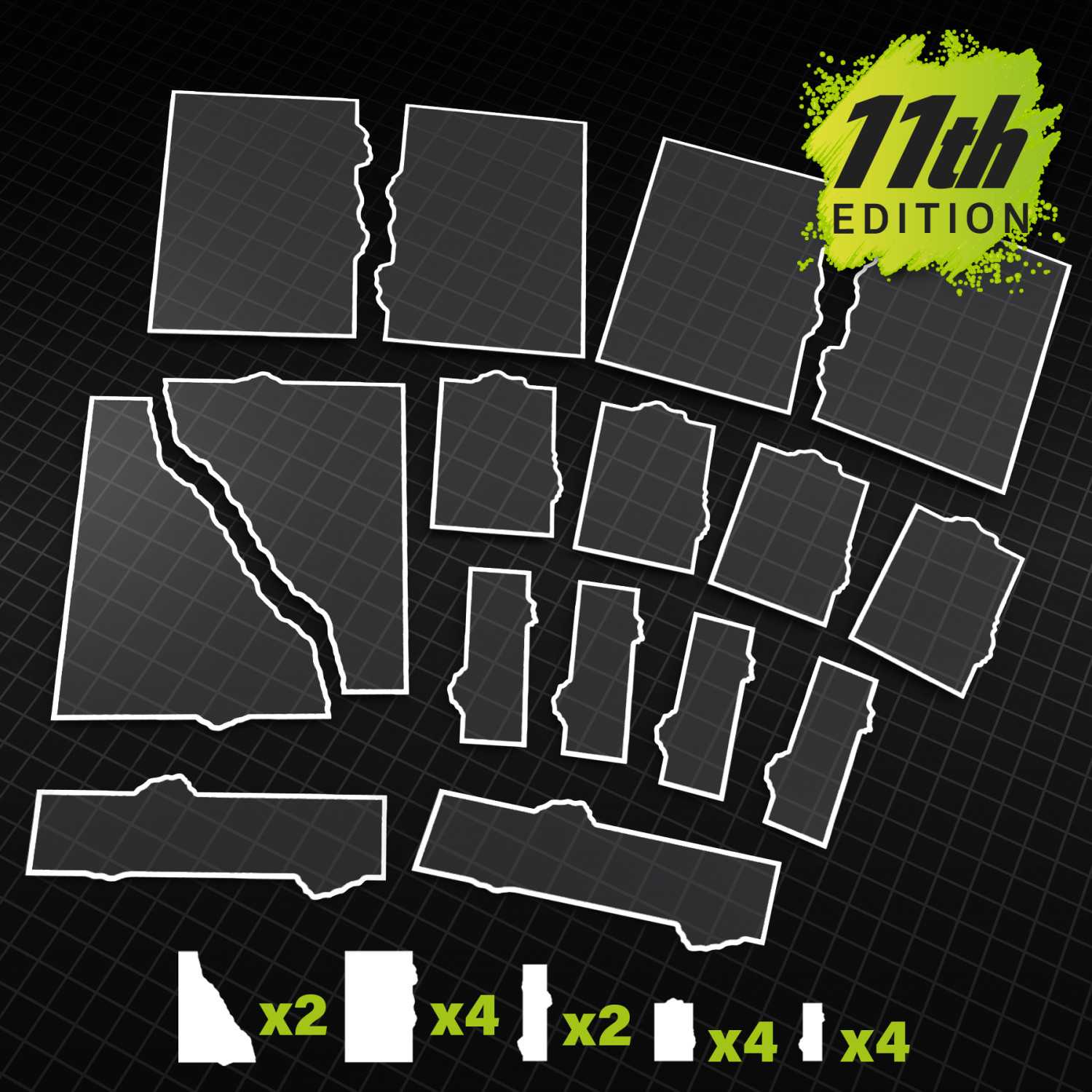 Glasspack Footprints Básicos 11 edición Wh40k compatibles