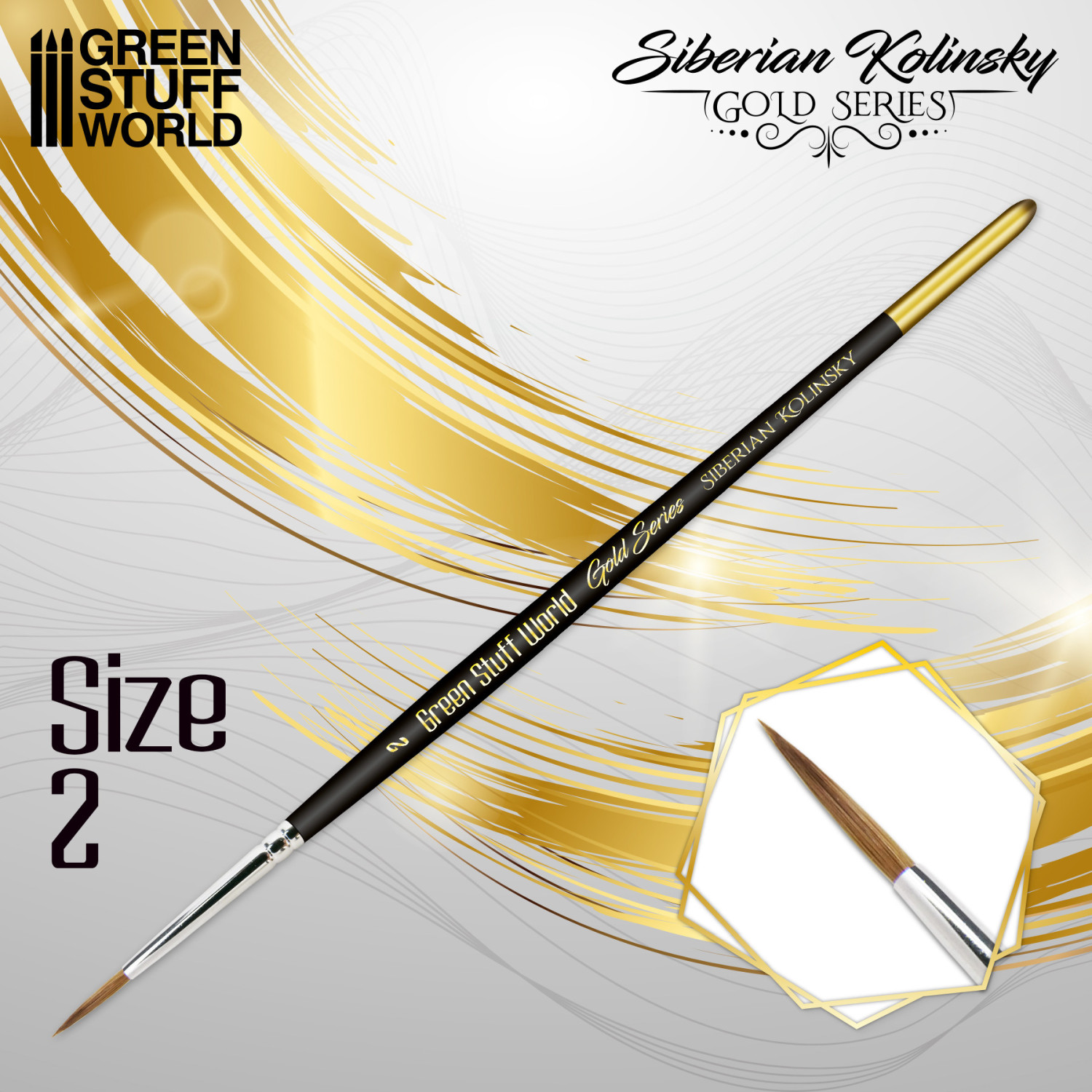 GOLD SERIES Pincel Kolinsky Siberiano - 2