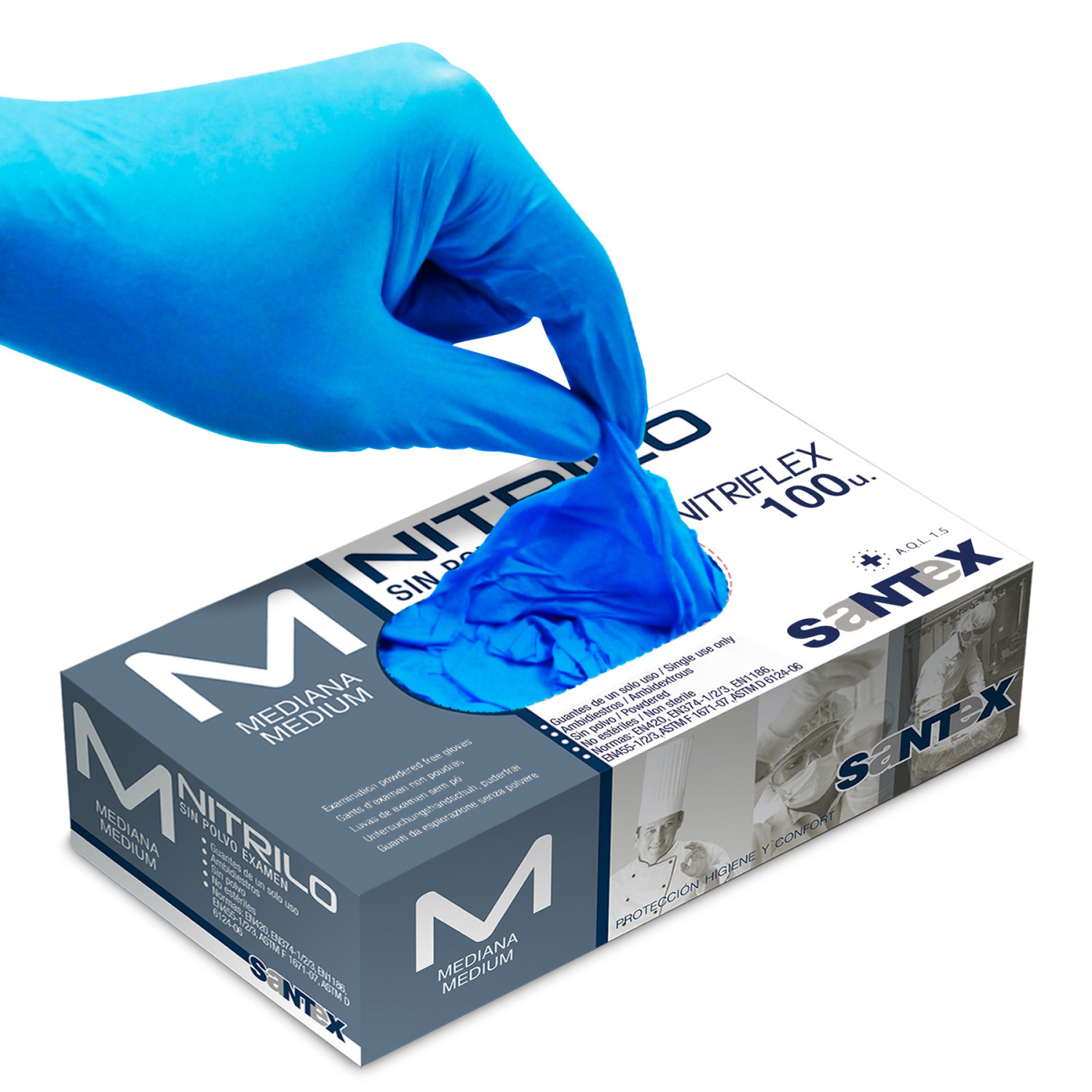 Guantes de Nitrilo - Mediano