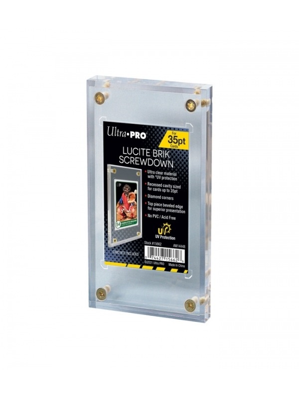 Lucite Card Display - 35 pt Lucite Brick