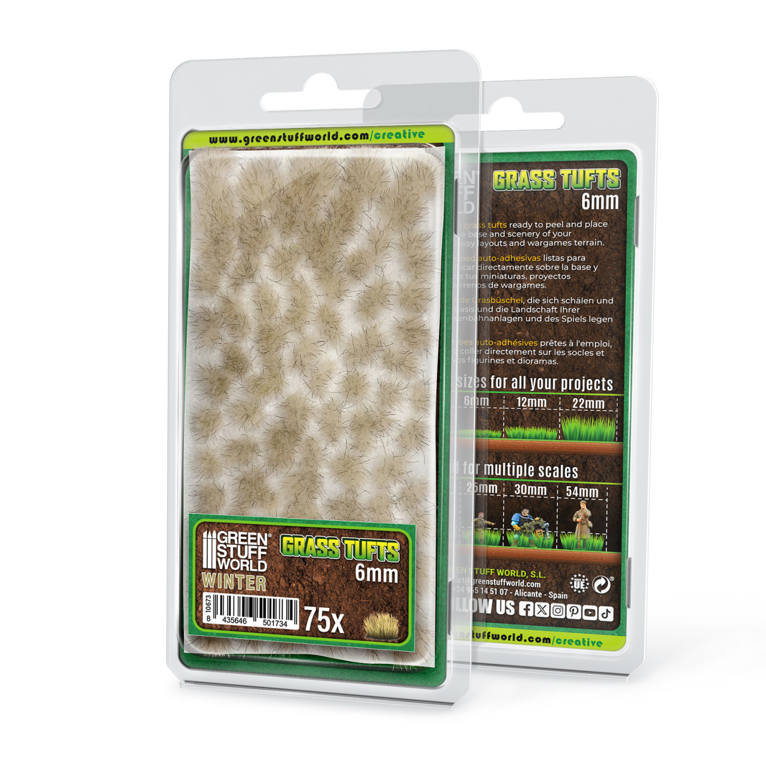 Matas Cesped - Tufts - 6 mm - Blanco Invierno