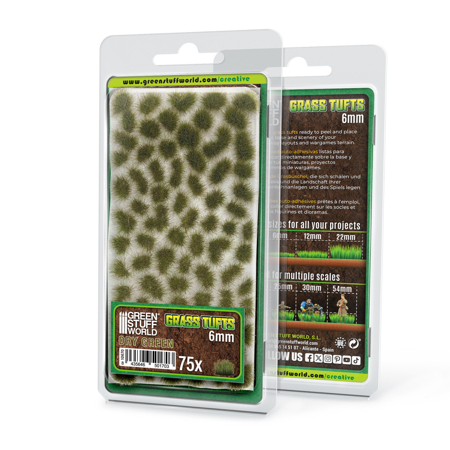 Matas Cesped - Tufts - 6 mm - Verde Seco