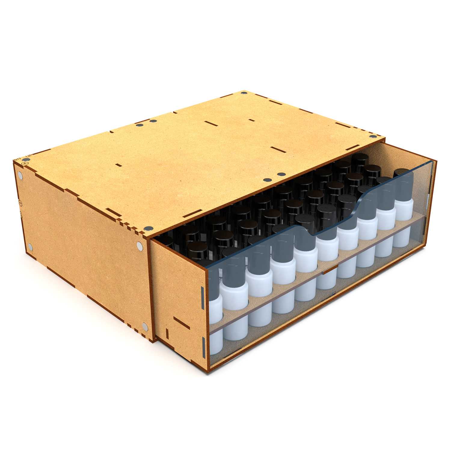 Módulo organizador de pinturas 17ml apilable y magnetizado
