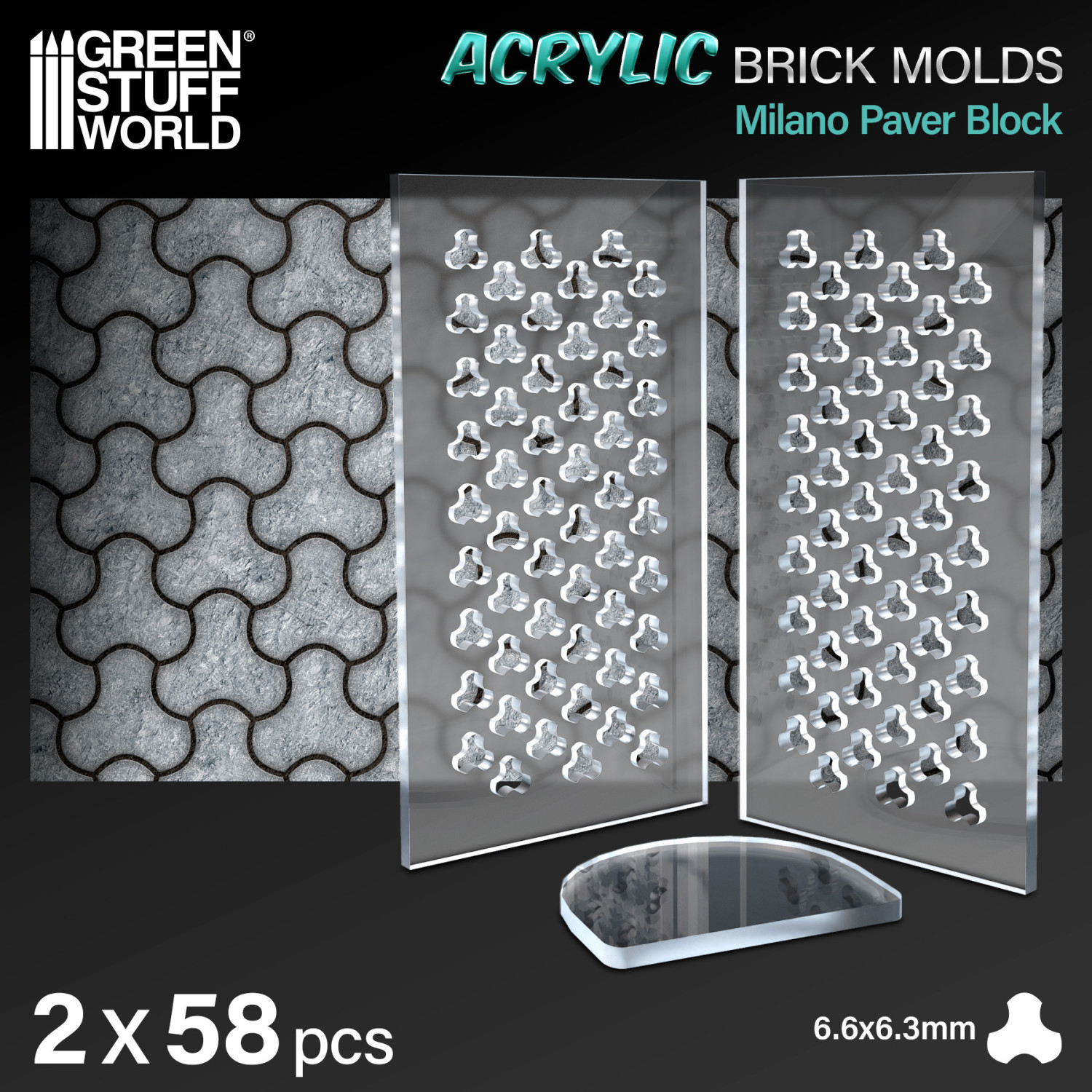 Moldes Acrilicos  - Adoquin Milan