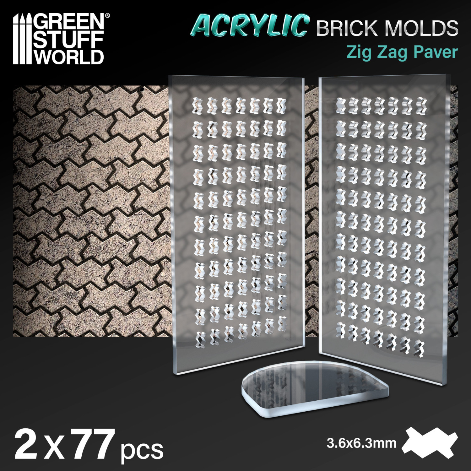 Moldes Acrilicos  - Zig Zag Pavement