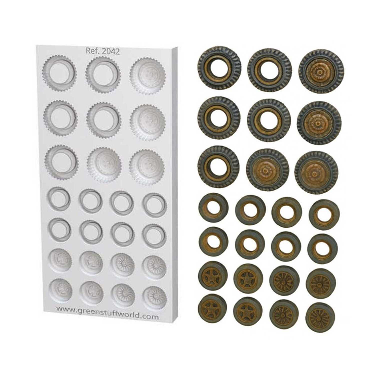 Moldes de Silicona Ruedas y Tapacubos