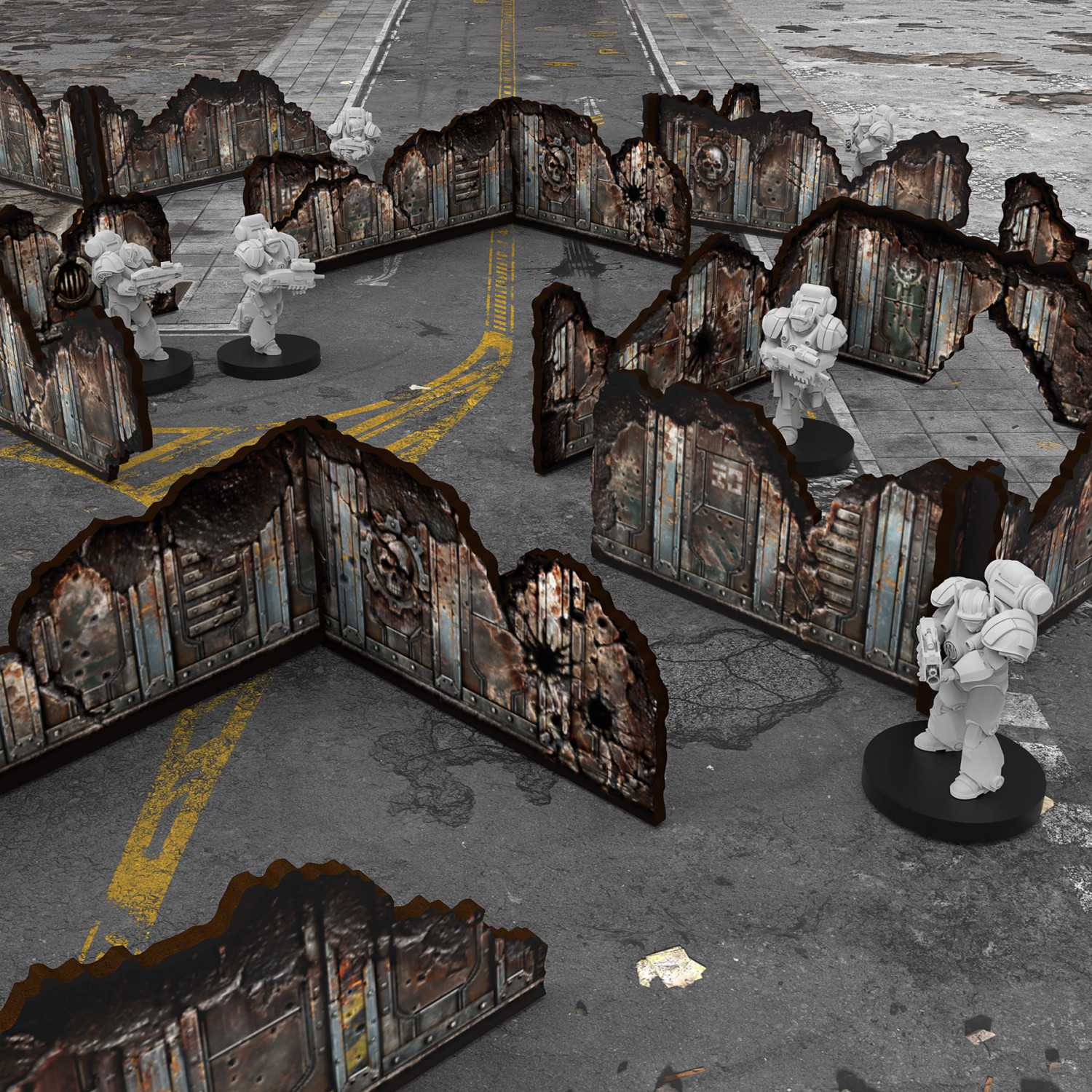 Muros bajos Sci-Fi prepintados Matched Play (Pack x8)