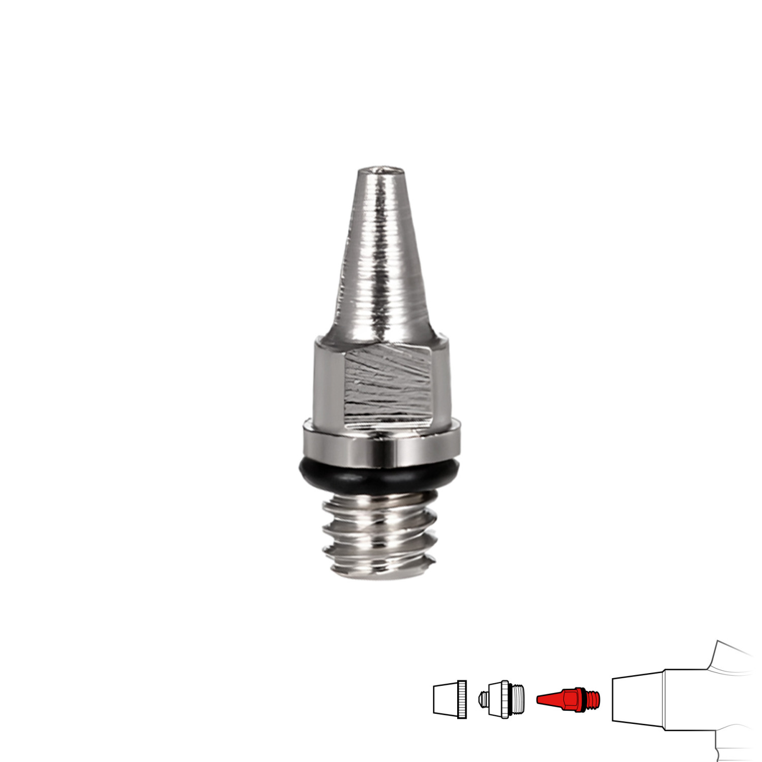 Obturador Aerografo 0.2mm