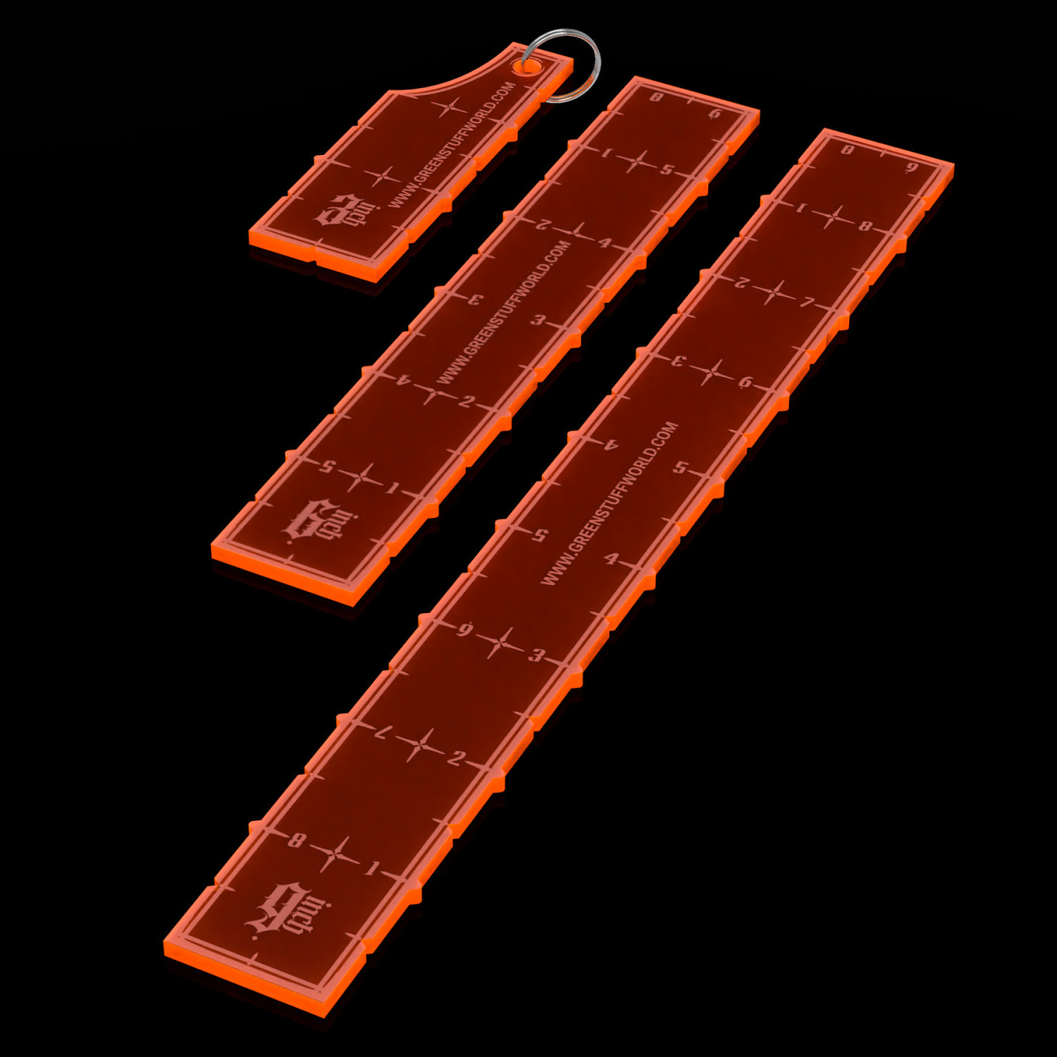 Pack Reglas Wargames 3-6-9 Naranja Fluor
