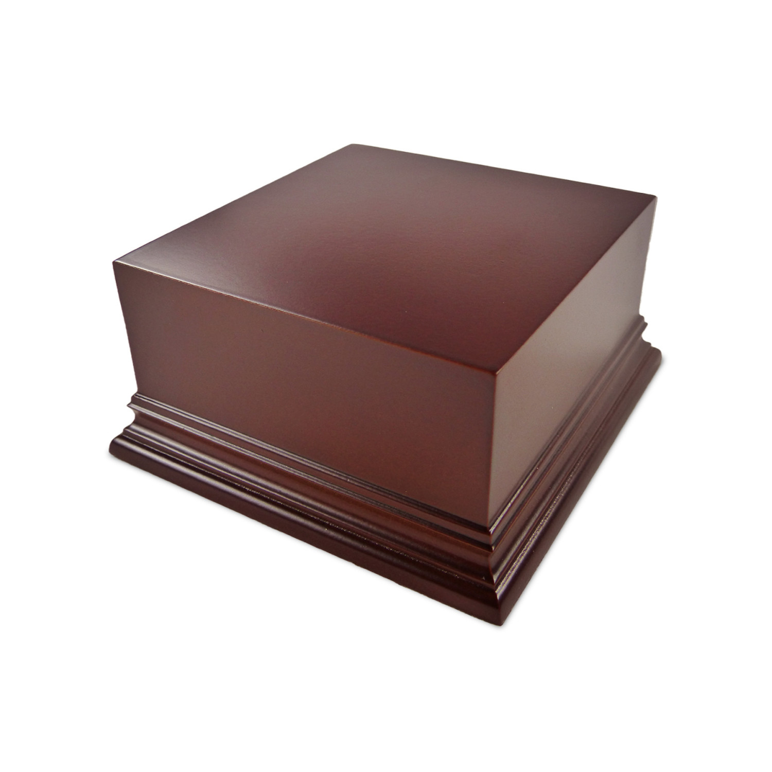Peana madera cuadrada 10x10cm Avellana