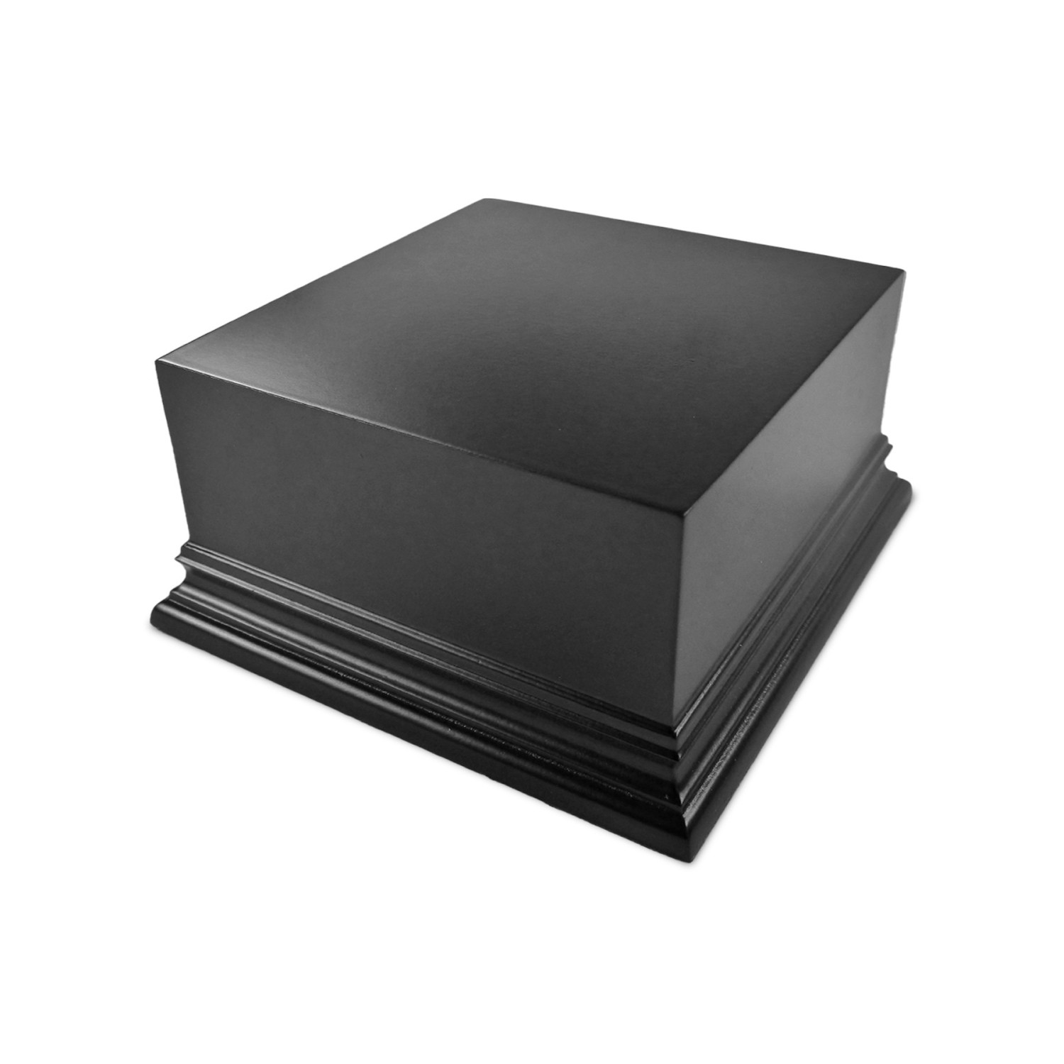 Peana madera cuadrada 10x10cm - Negro