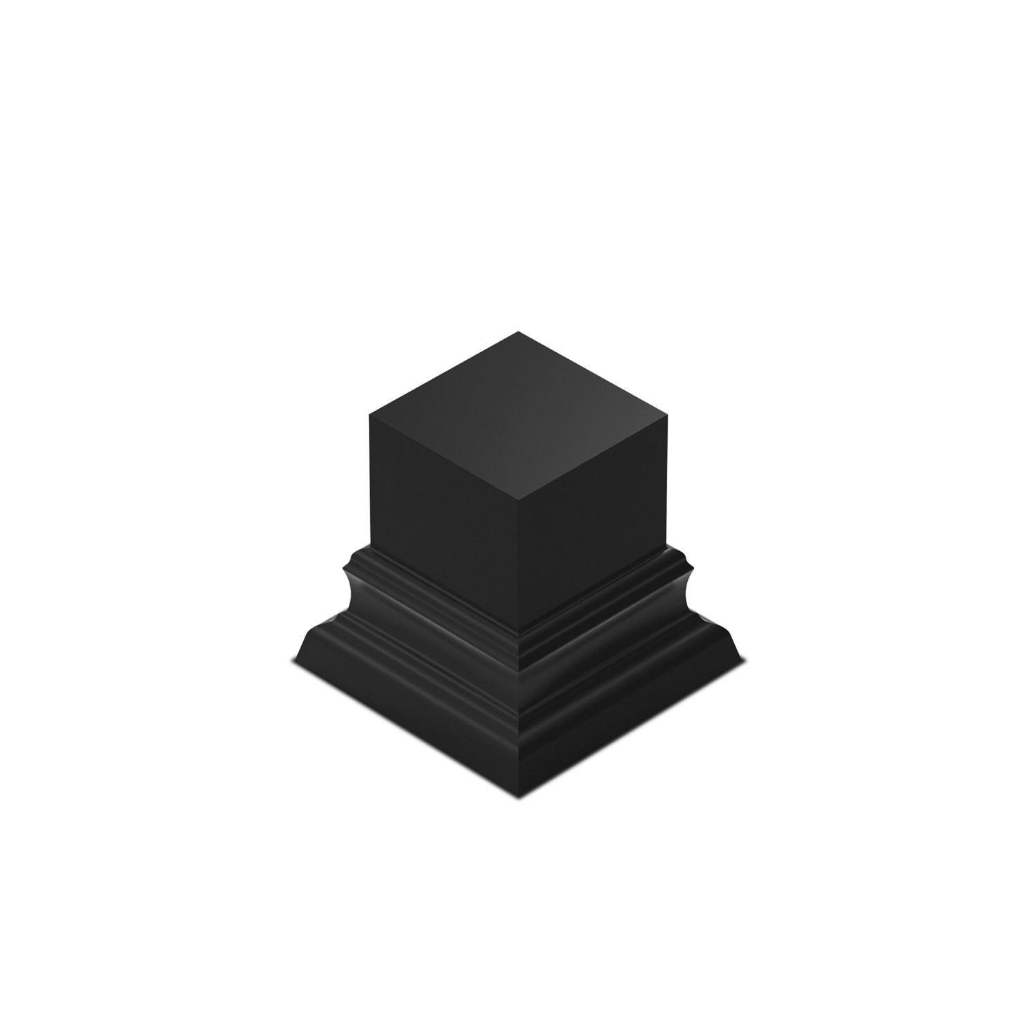Peana madera cuadrada 3x3 cm - Negro