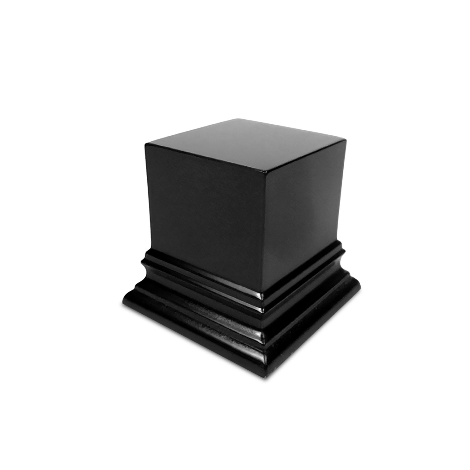 Peana madera cuadrada 6x6 cm - Negro