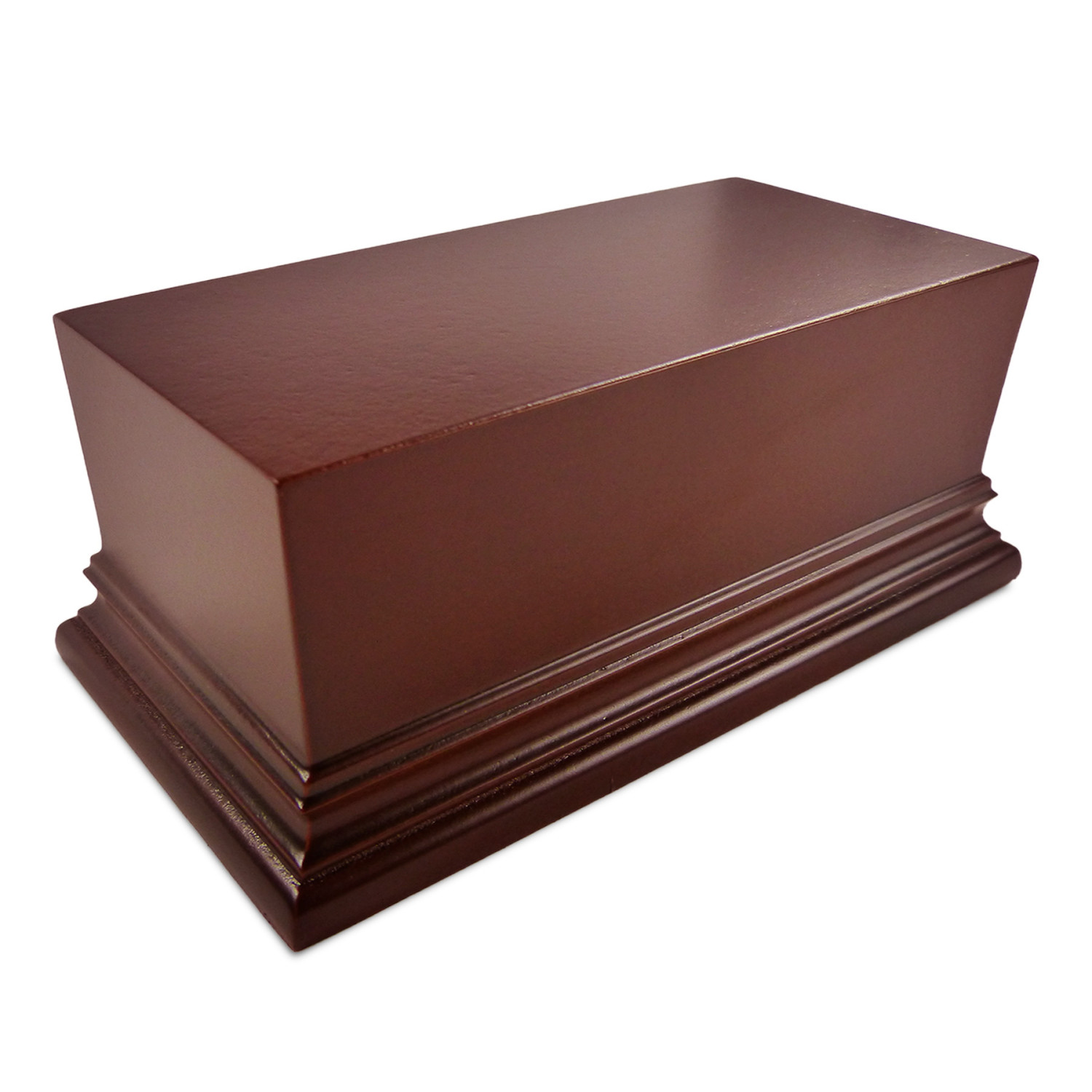 Peana madera rectangular 12x6cm Avellana