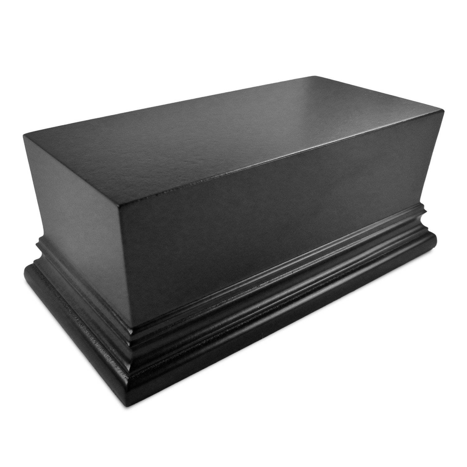 Peana madera rectangular 12x6cm - Negro