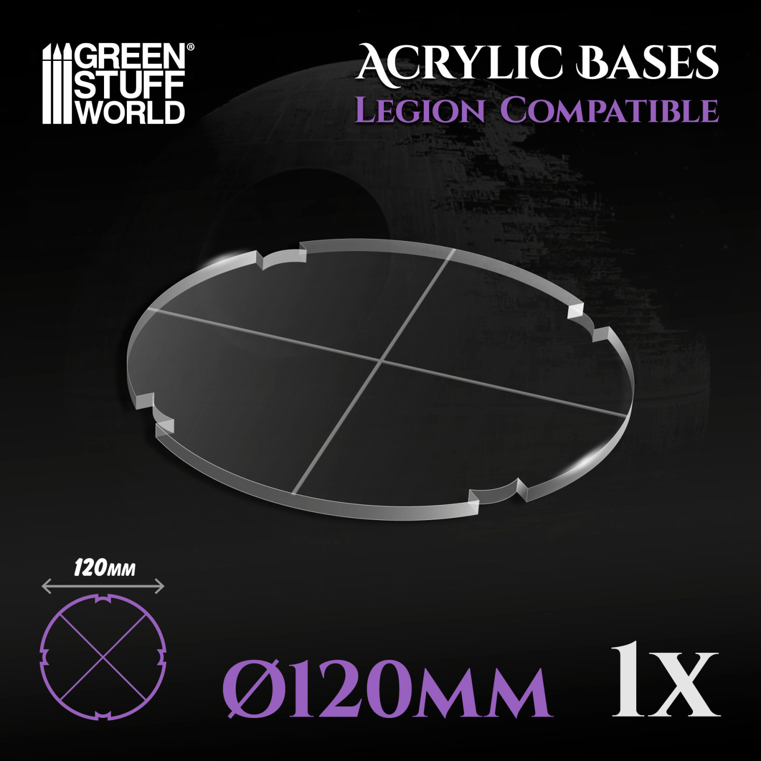 Peanas Acrilicas – Redondas 120 mm (Legion)