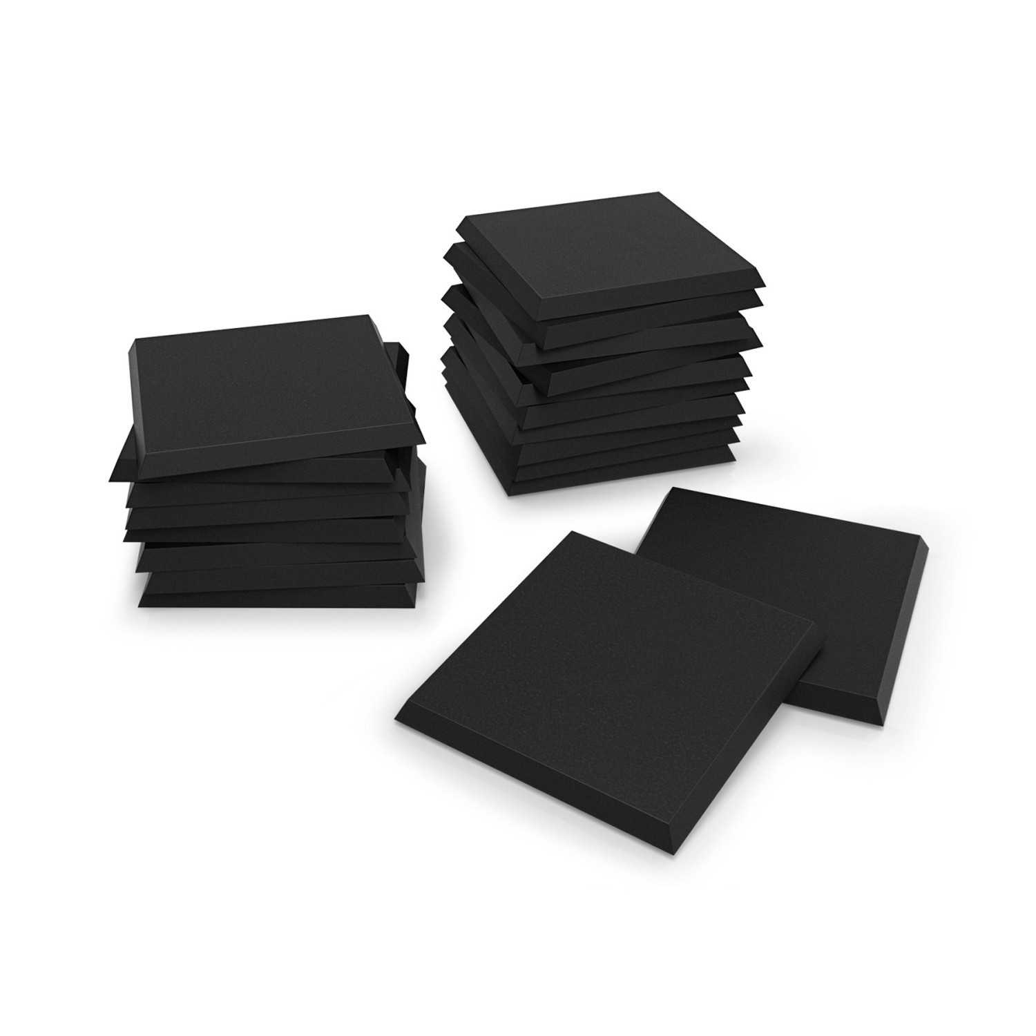 Peanas de plastico negras - cuadradas 30 mm