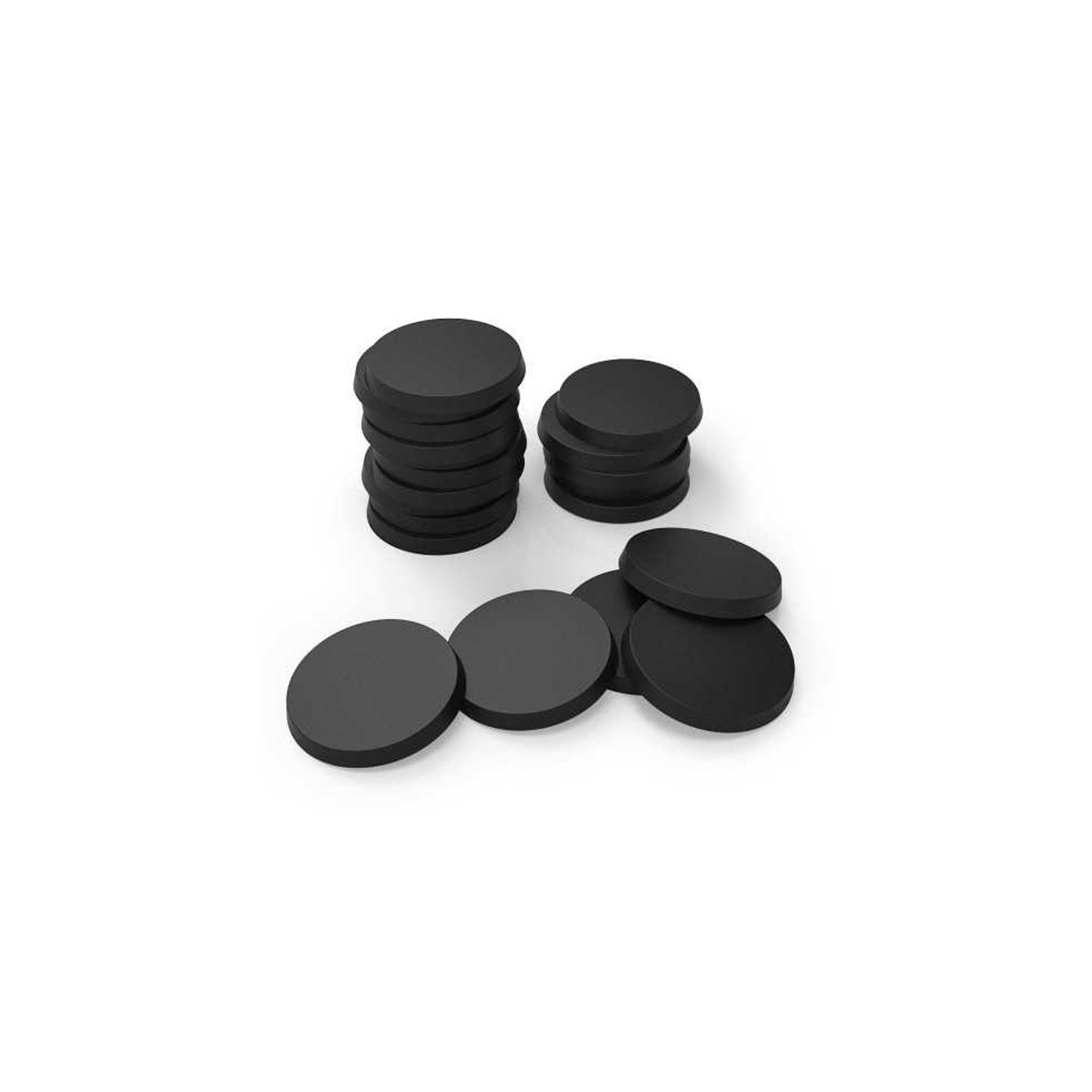 Peanas de Plástico - Redondas 28,5mm NEGRO