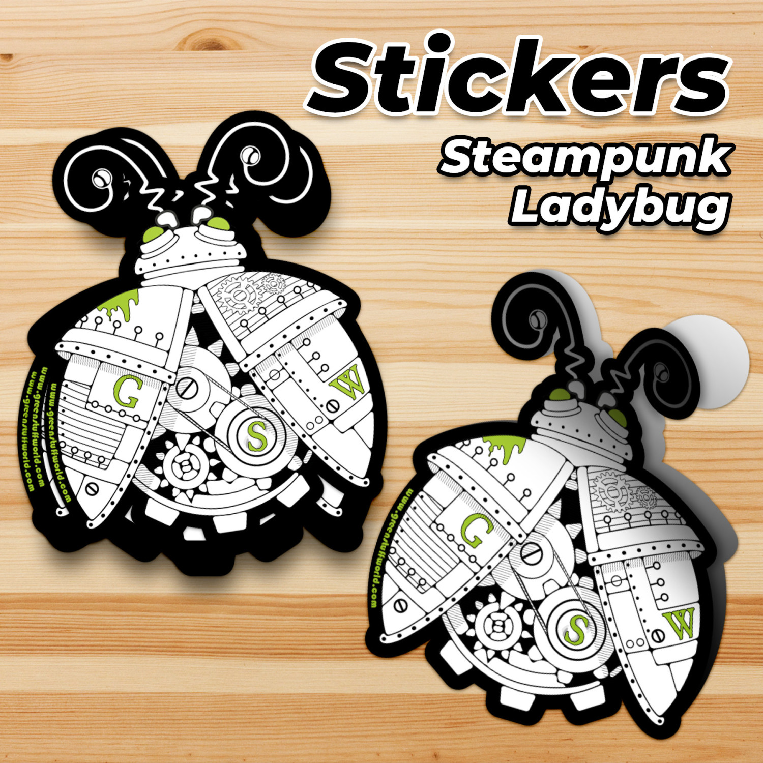 Pegatina Mariquita Steampunk GSW