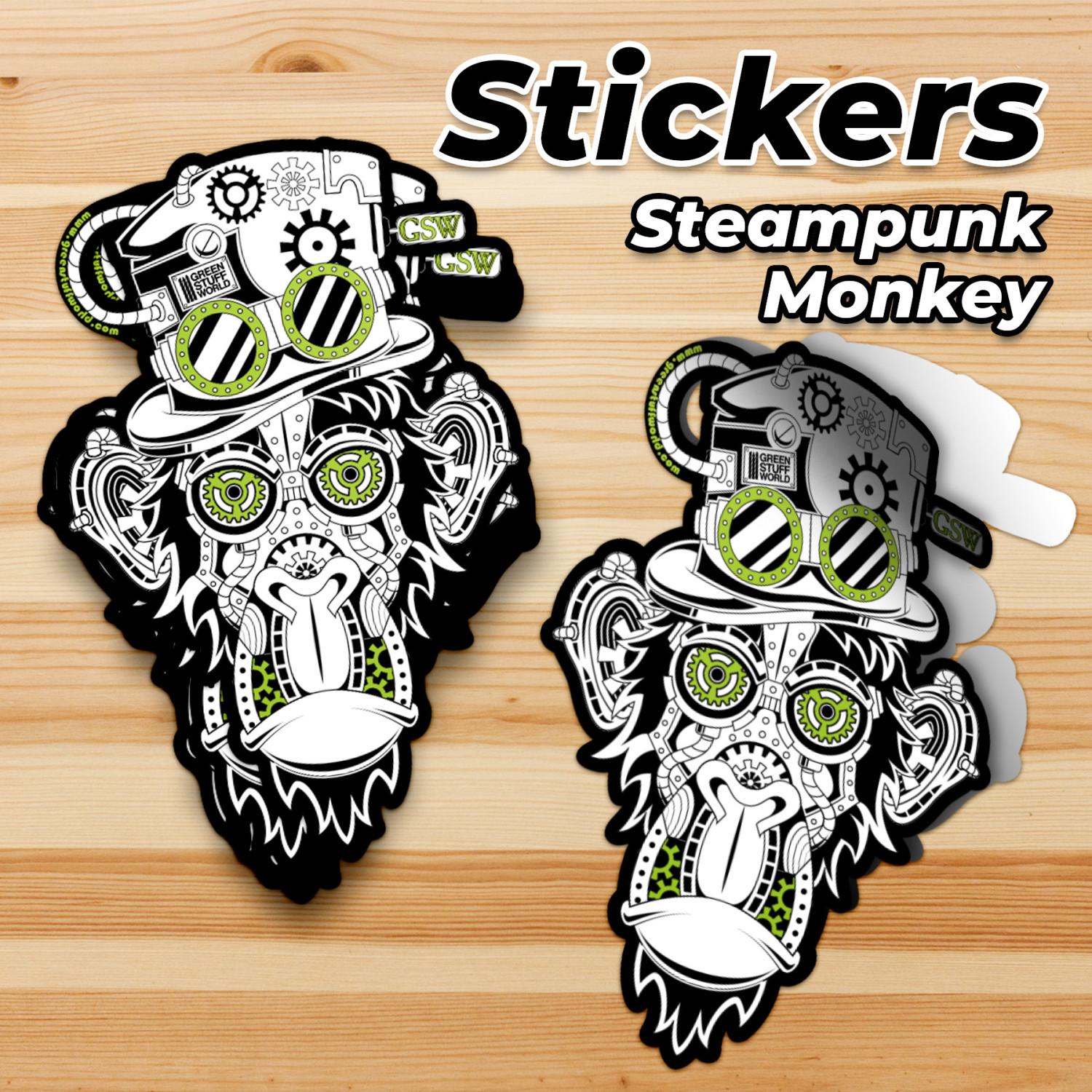 Pegatina Mono Steampunk GSW